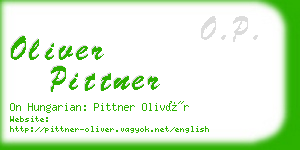 oliver pittner business card